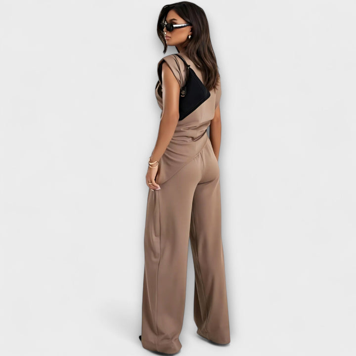 Szofia - Asymmetric Set with Draped Shoulders