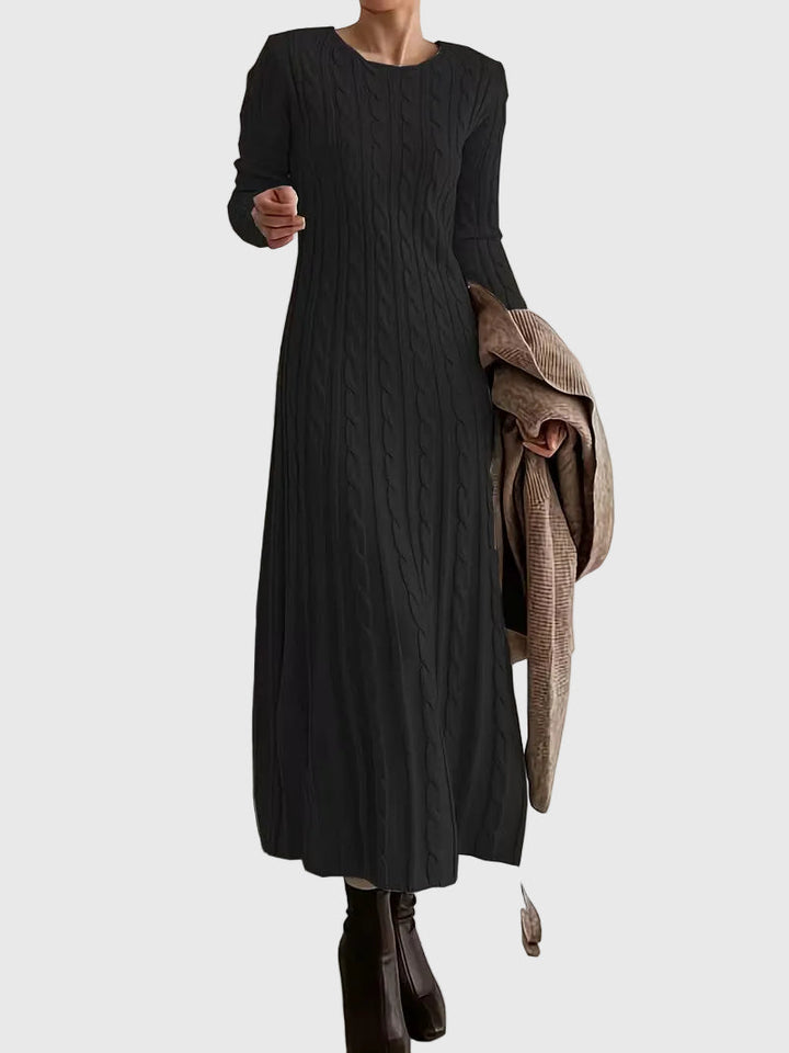 Vanessa - Elegáns Kötött Maxi Ruha