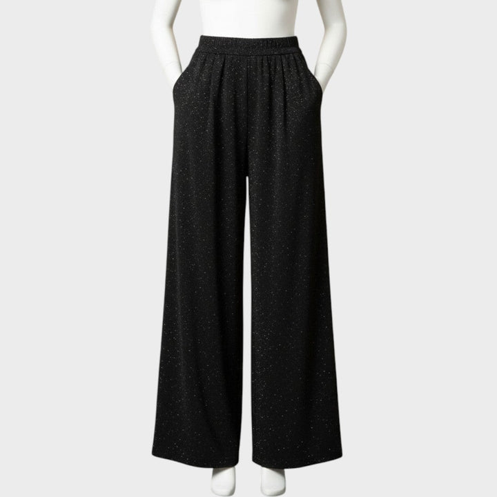 Verina - Széles Szárú Nadrág Csillogással 