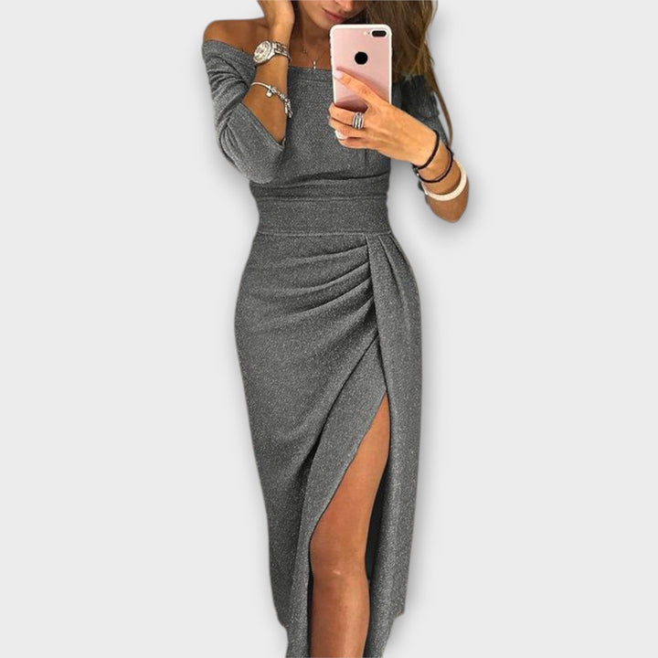 Lena - Elegáns, vállnélküli ruha