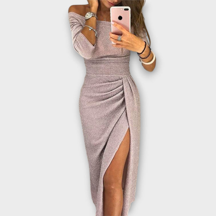 Lena - Elegáns, vállnélküli ruha