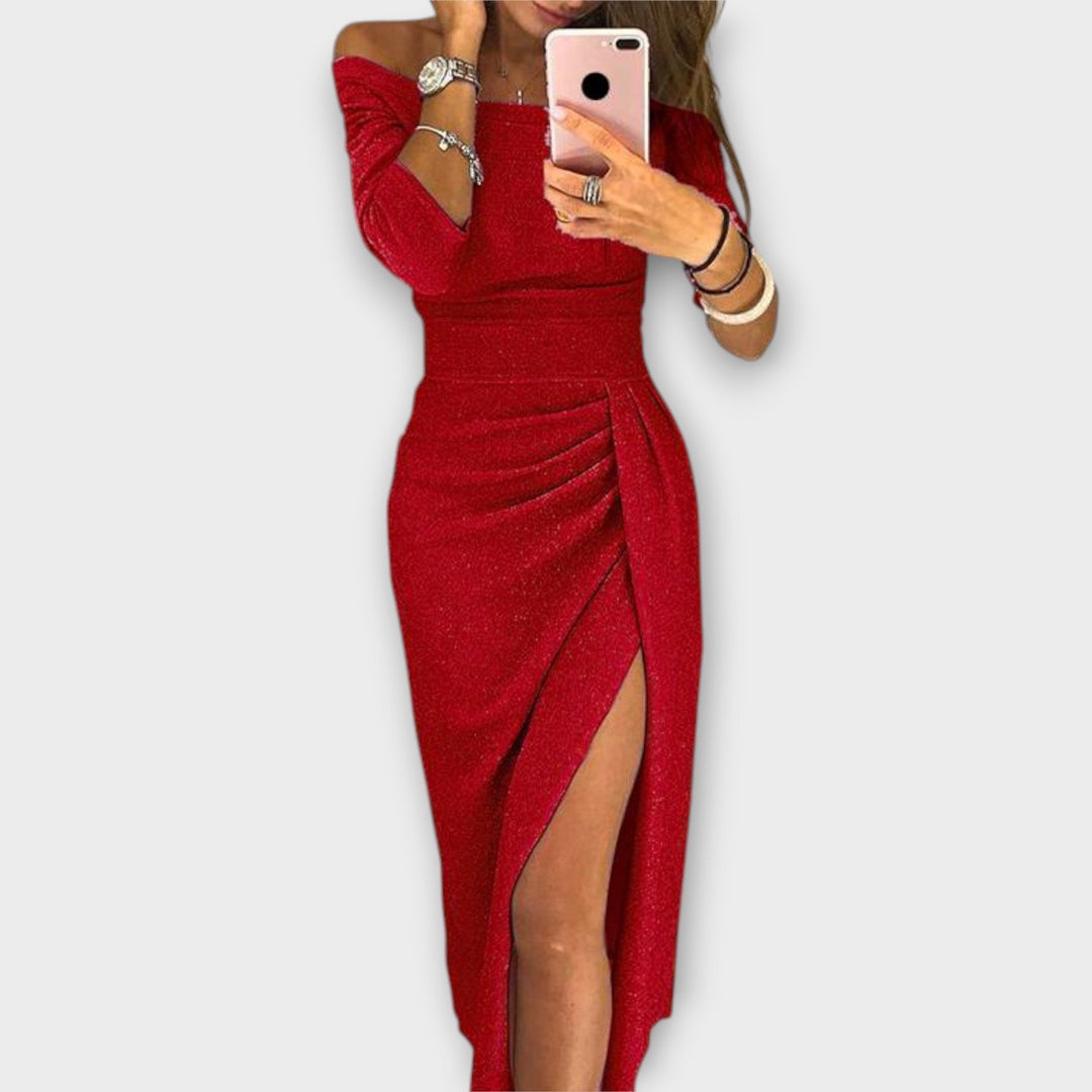 Lena - Elegáns, vállnélküli ruha