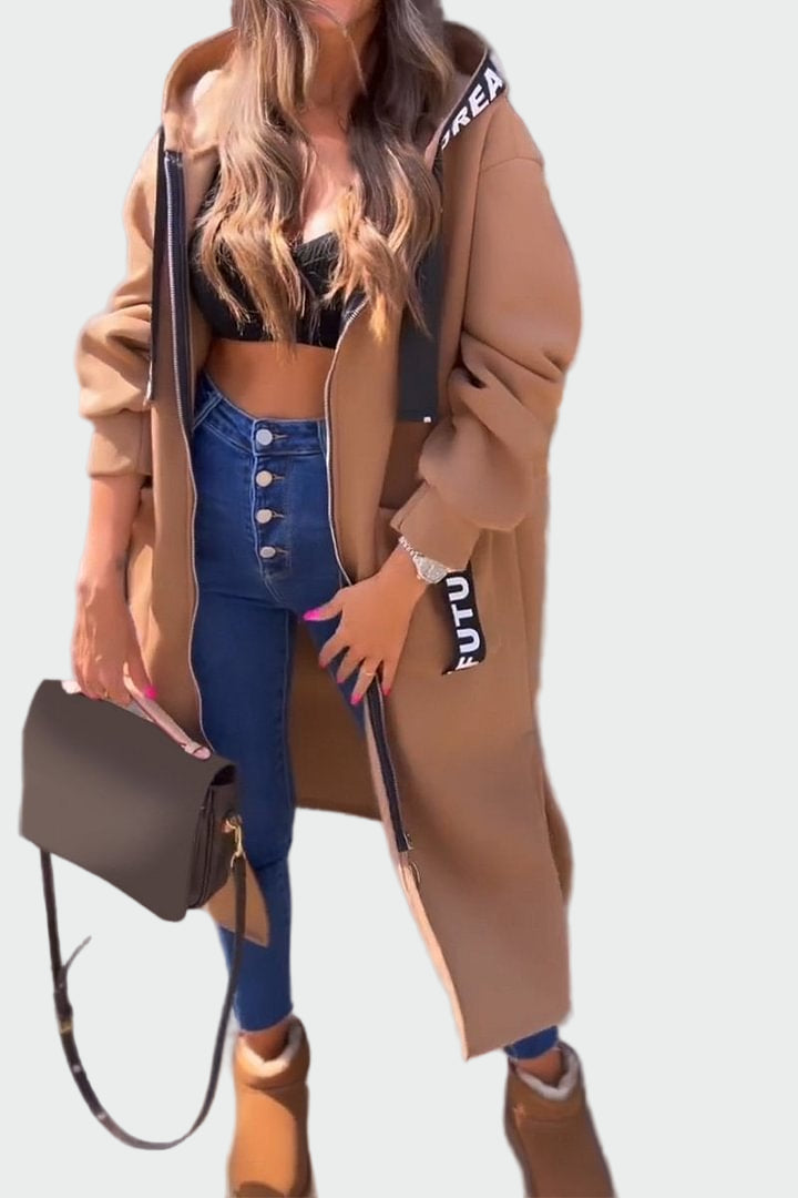 Réka - Hosszú kabát kapucnival