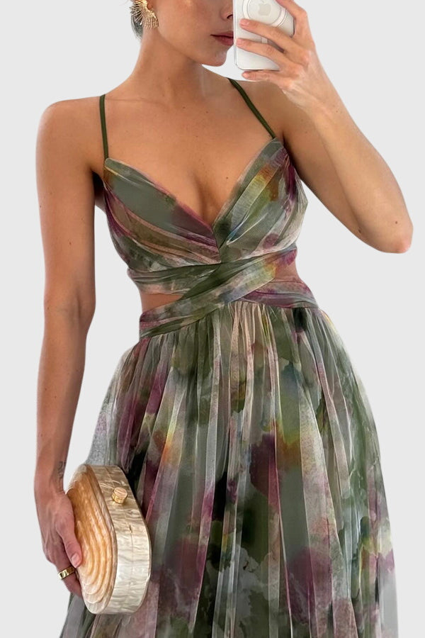 Giselle - Virágmintás Maxi Ruha