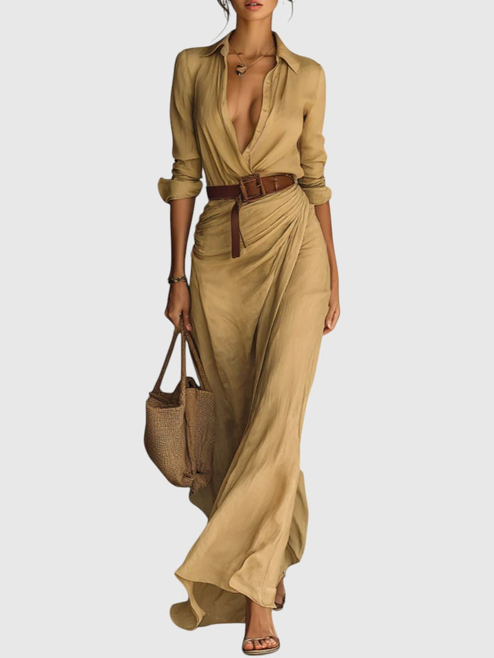 Klára – Elegáns dekoltázsú ruha