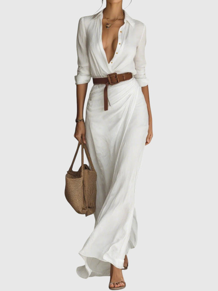 Klára – Elegáns dekoltázsú ruha