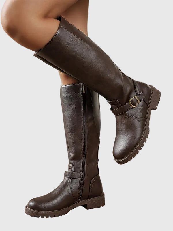 Elsie - Elegáns női csizma alacsony sarkú