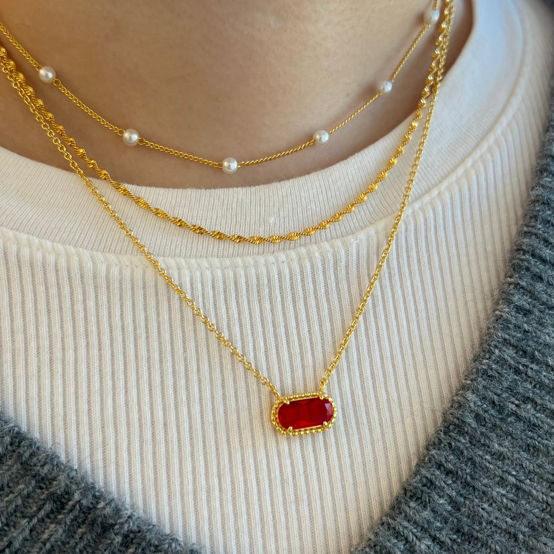 Talia - Nyaklánc drágakő ingaval