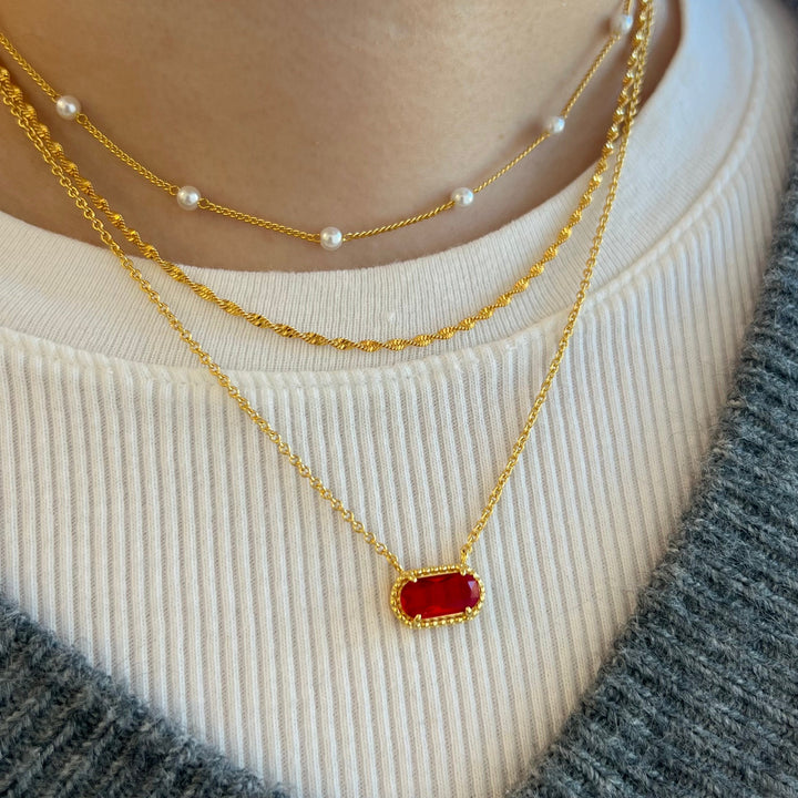 Talia - Nyaklánc drágakő ingaval