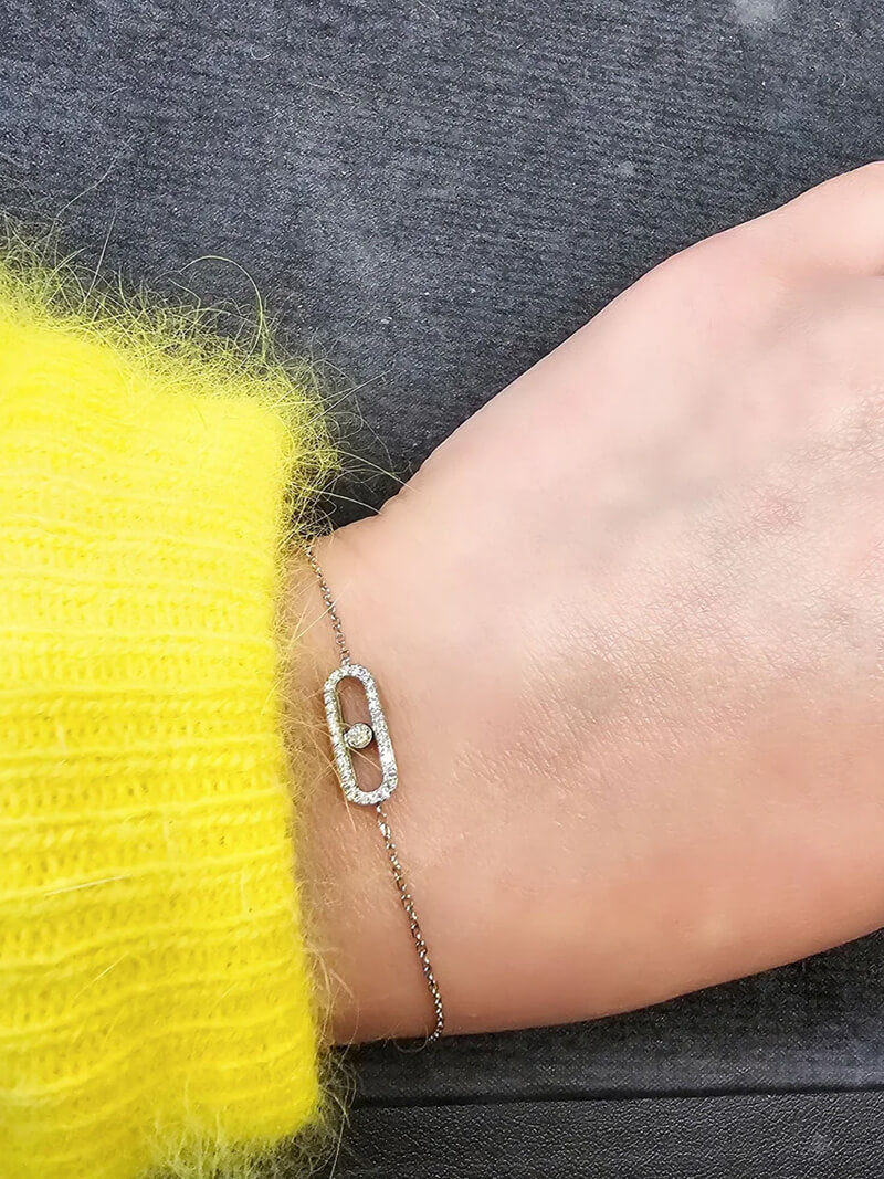 Zoé - Karkötő Pavé Keret Kiemeli A Gyémántot