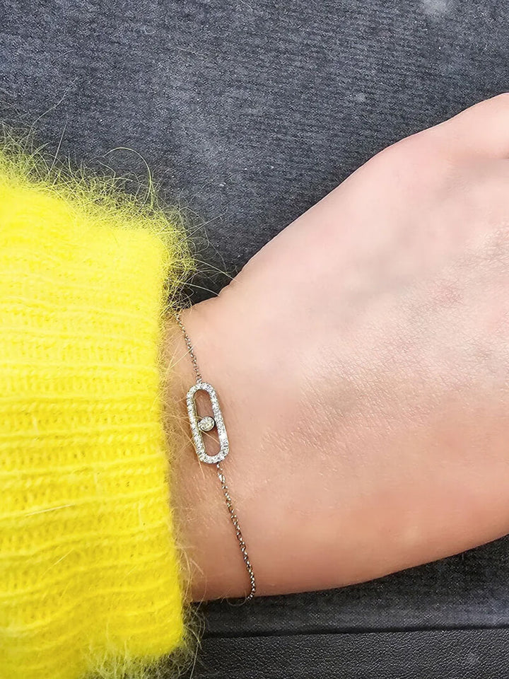 Zoé - Karkötő Pavé Keret Kiemeli A Gyémántot