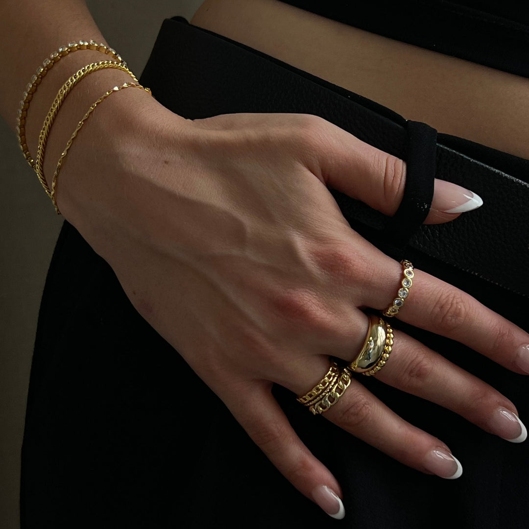 Eszter - Láncos gyűrű állítható méret