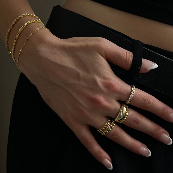 Eszter - Láncos gyűrű állítható méret