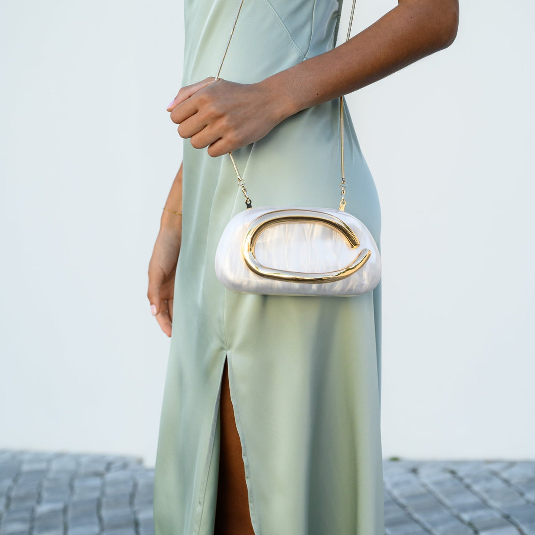 Eszter - Táska Gyöngyházfényű Kivitel Részletek