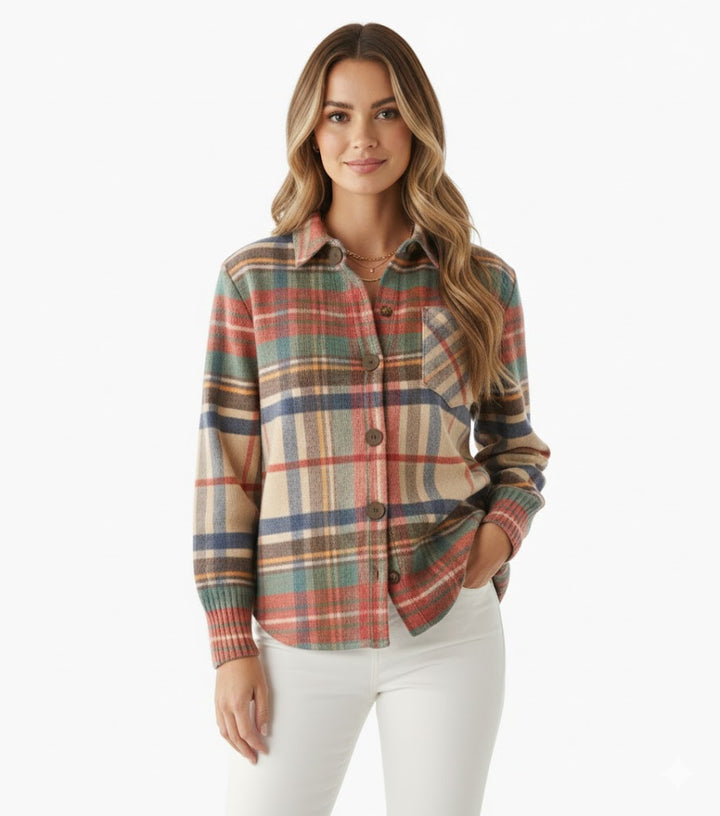 Júlia - Kockás blúz