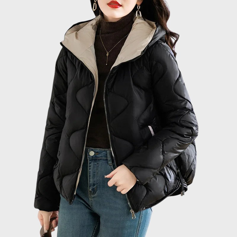 Stefania – Meleg női téli dzseki kapucnival