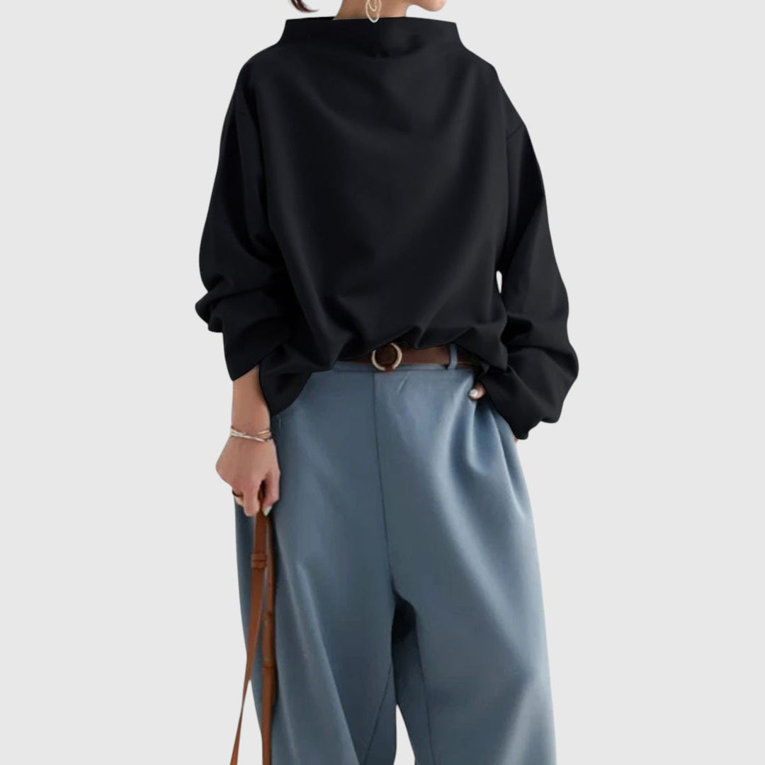 Gabriela - Stílusos pulóver magas nyakrésszel