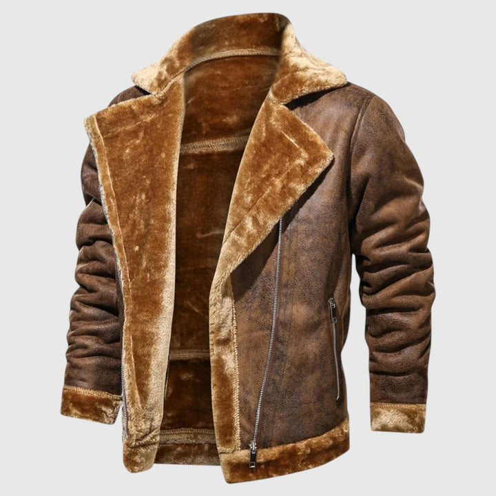 Márk - Férfi Bőrkabát Pehellyel