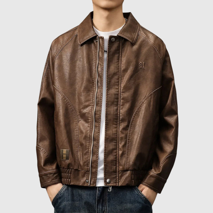 Olivér - Férfi Bőrkabát Időtálló Stílus