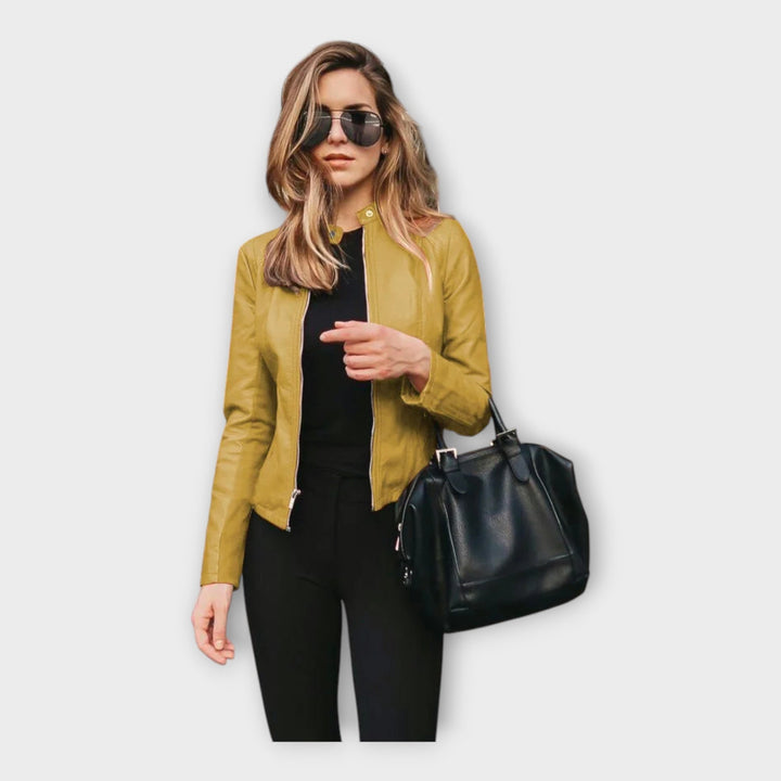 Róza - Elegáns bőrkabát minden alkalomra