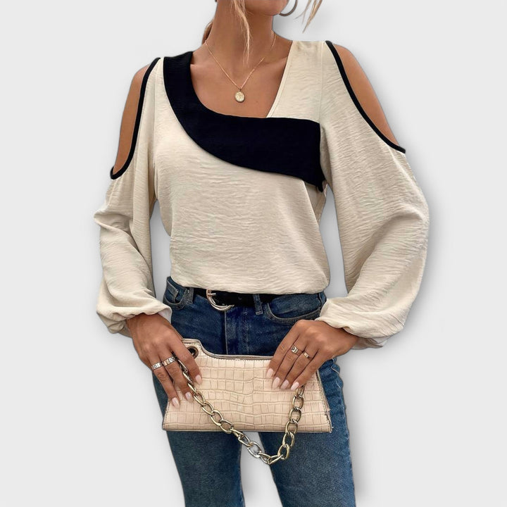 Scarlett - Négyzet alakú kivágású blúz