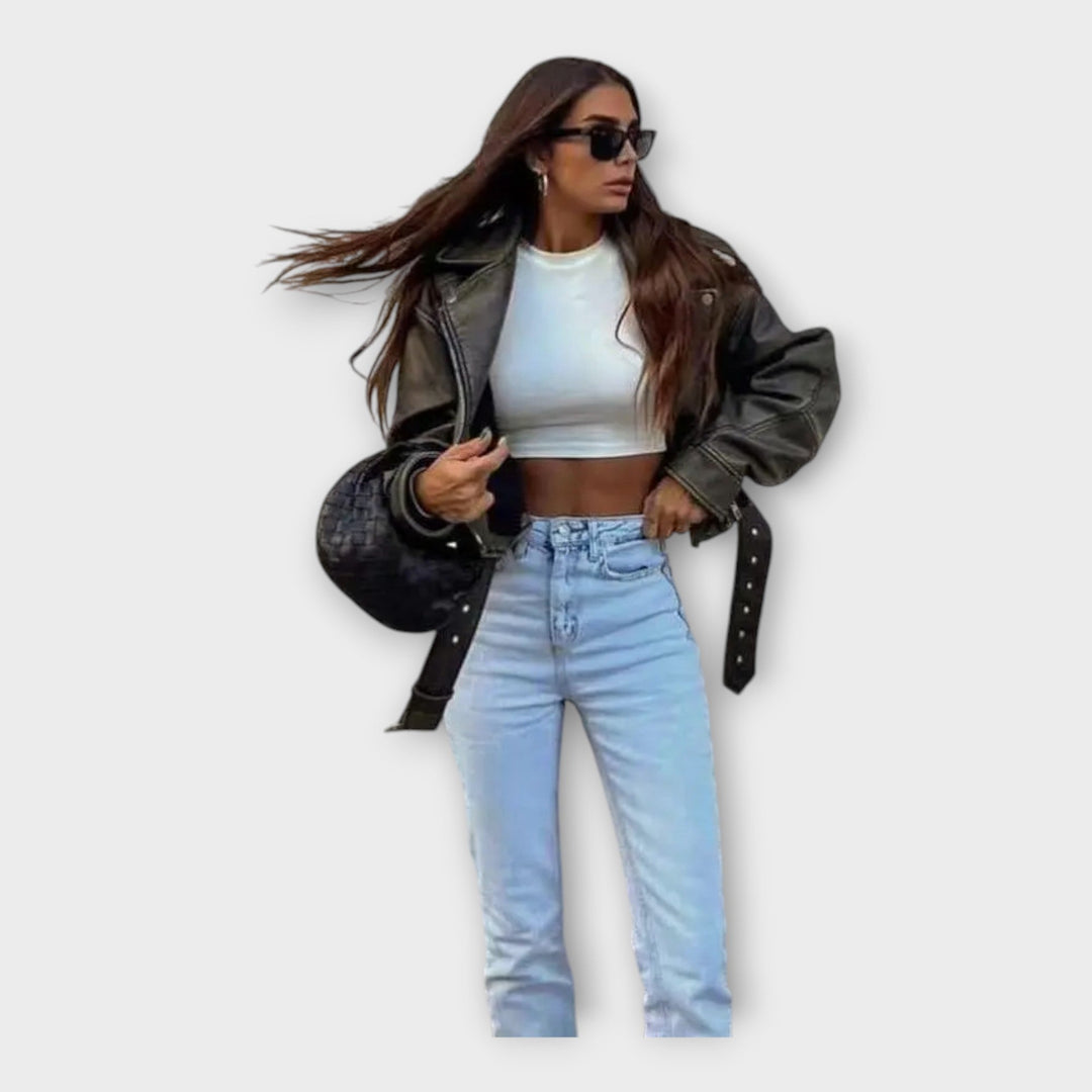 Fanni - Elegáns bőrkabát minden alkalomra