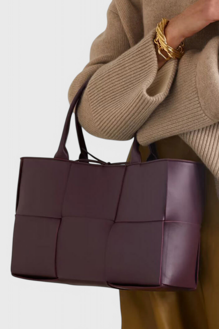 Lucija - Pletena Nakupovalna Torba s Prostorna Zasnova