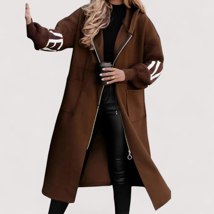 Maris - Női dzseki kötött ujjal és kapucnival