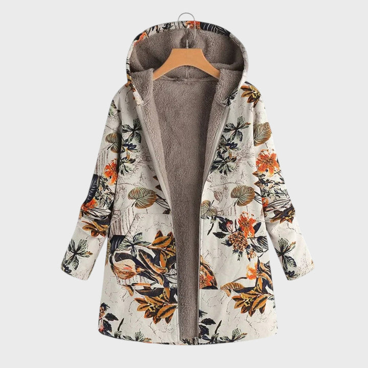 Aleksandra - Meleg téli dzseki kapucnival és színes részletekkel