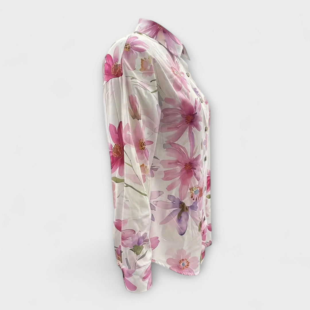 Gaida - Könnyed Virágmintás Nyári Blúz