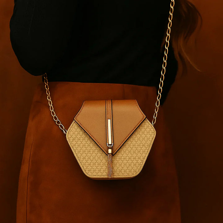 Vanda - Crossbody Táska Hatszög Alakja Záródás