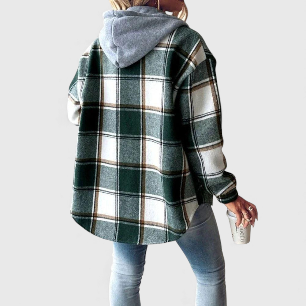 Liza - Női Hálós Kabát Gombos Zárás Kialakítás