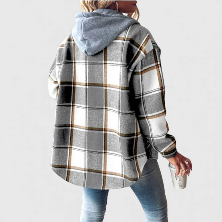 Liza - Női Hálós Kabát Gombos Zárás Kialakítás