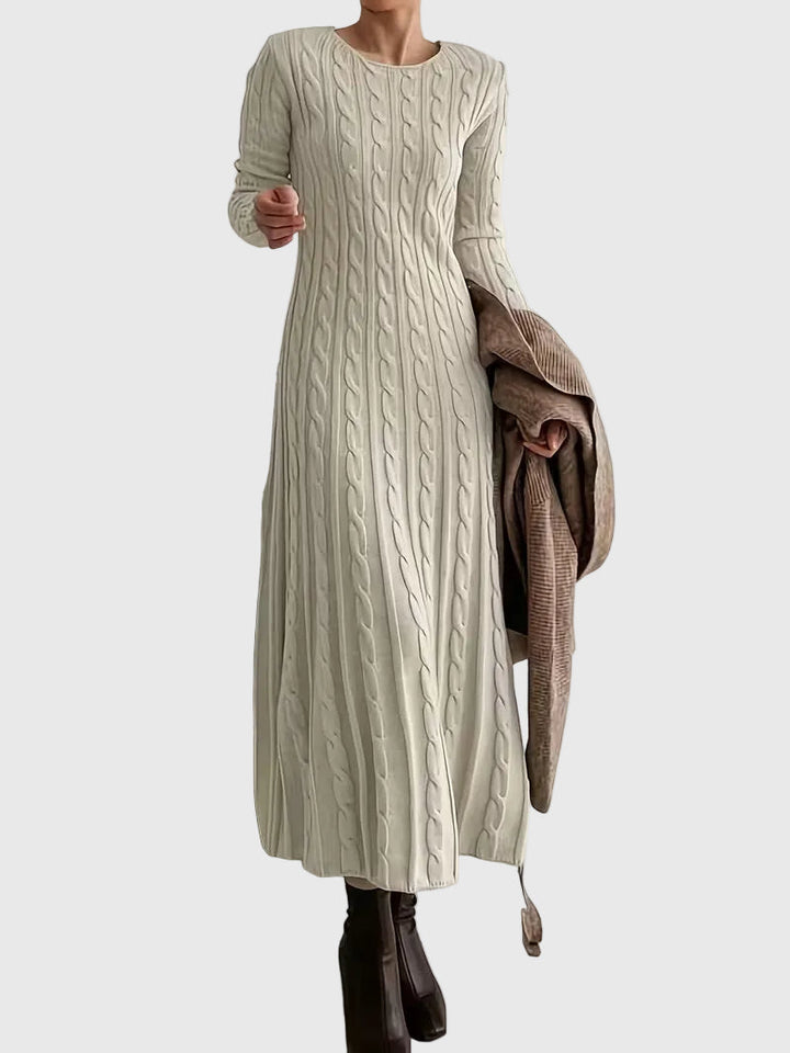 Vanessa - Elegáns Kötött Maxi Ruha