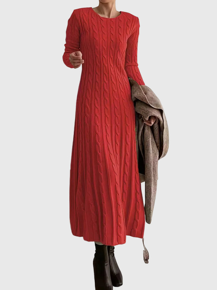 Vanessa - Elegáns Kötött Maxi Ruha