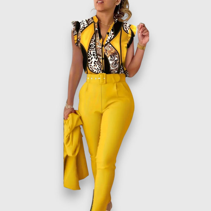 Modern Leopárdmintás Kételemes Szett