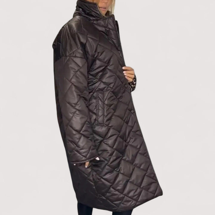 Ofira - Kétoldalas steppelt kabát leopárd béléssel