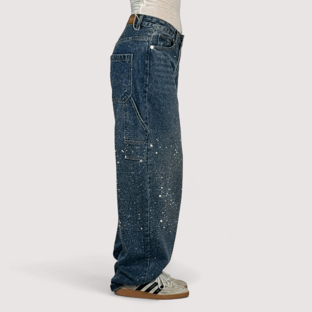 Bella - Carpenter Farmernadrág Csillámokkal