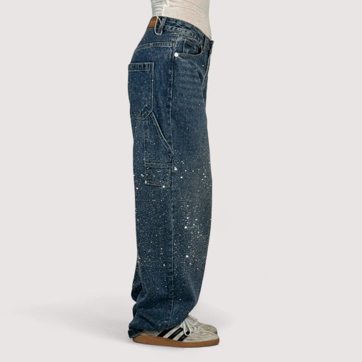 Bella - Carpenter Farmernadrág Csillámokkal