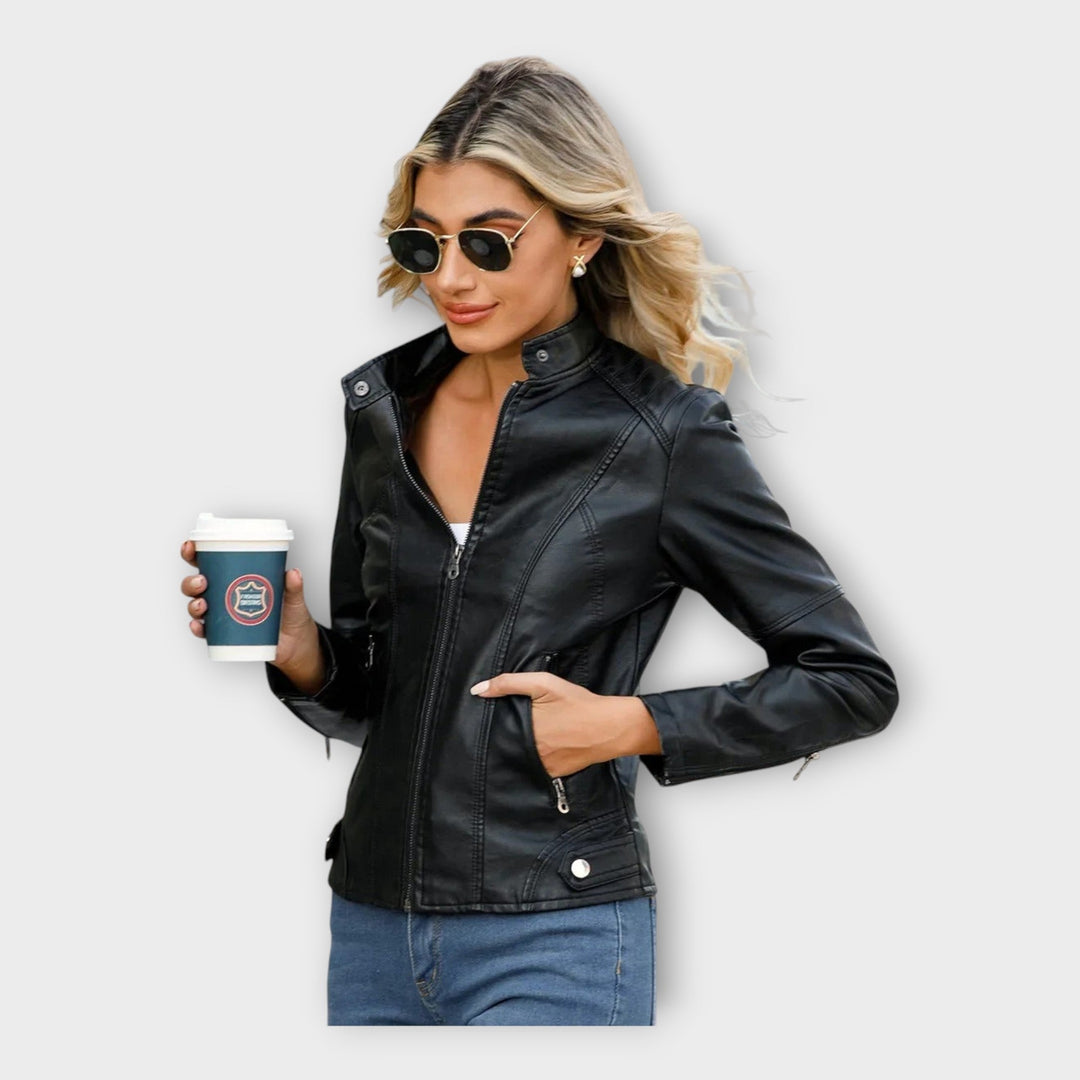 Bettina - Elegáns bőr zakó modern szabással és örök stílussal