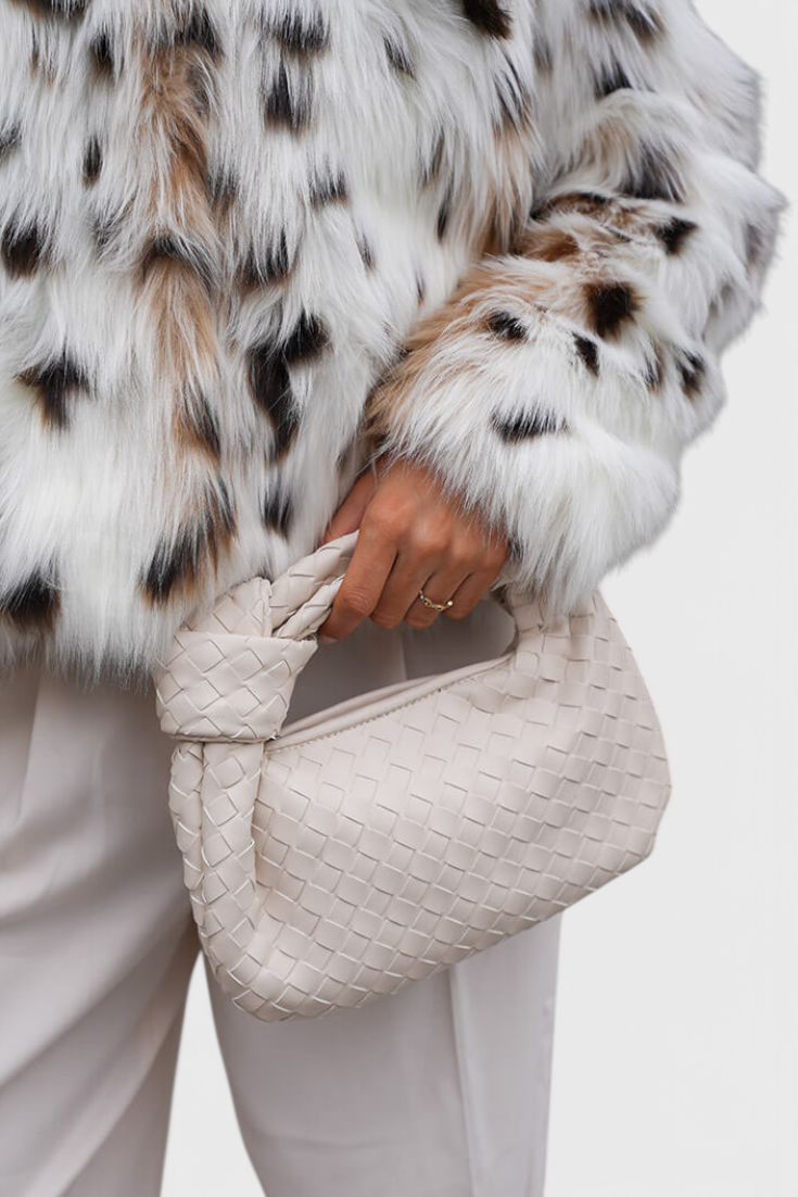 Urška - Mini Torbica Z Mrežastim Vzorcem