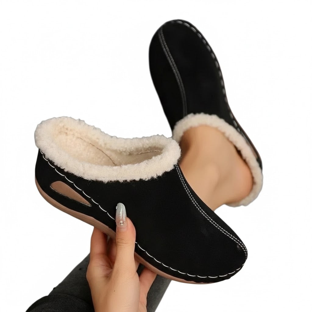 Éva  – Szőrmebélésű Slip-On Szandálok