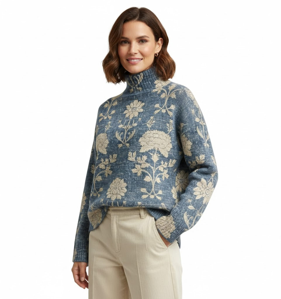 Aimelie - Elegáns Garbós Pulóver