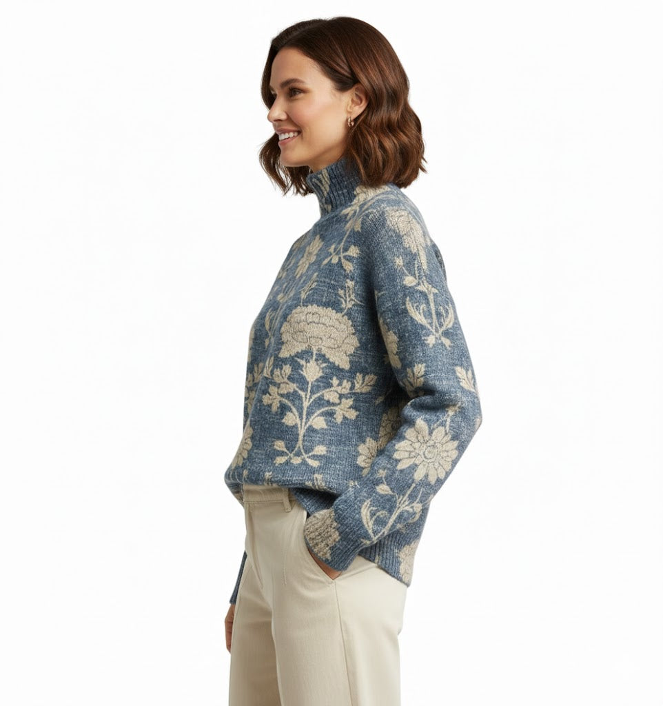 Aimelie - Elegáns Garbós Pulóver