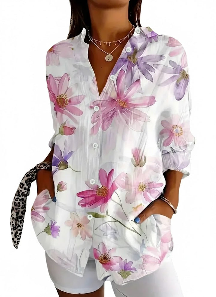 Rina - Blúz színes mintával