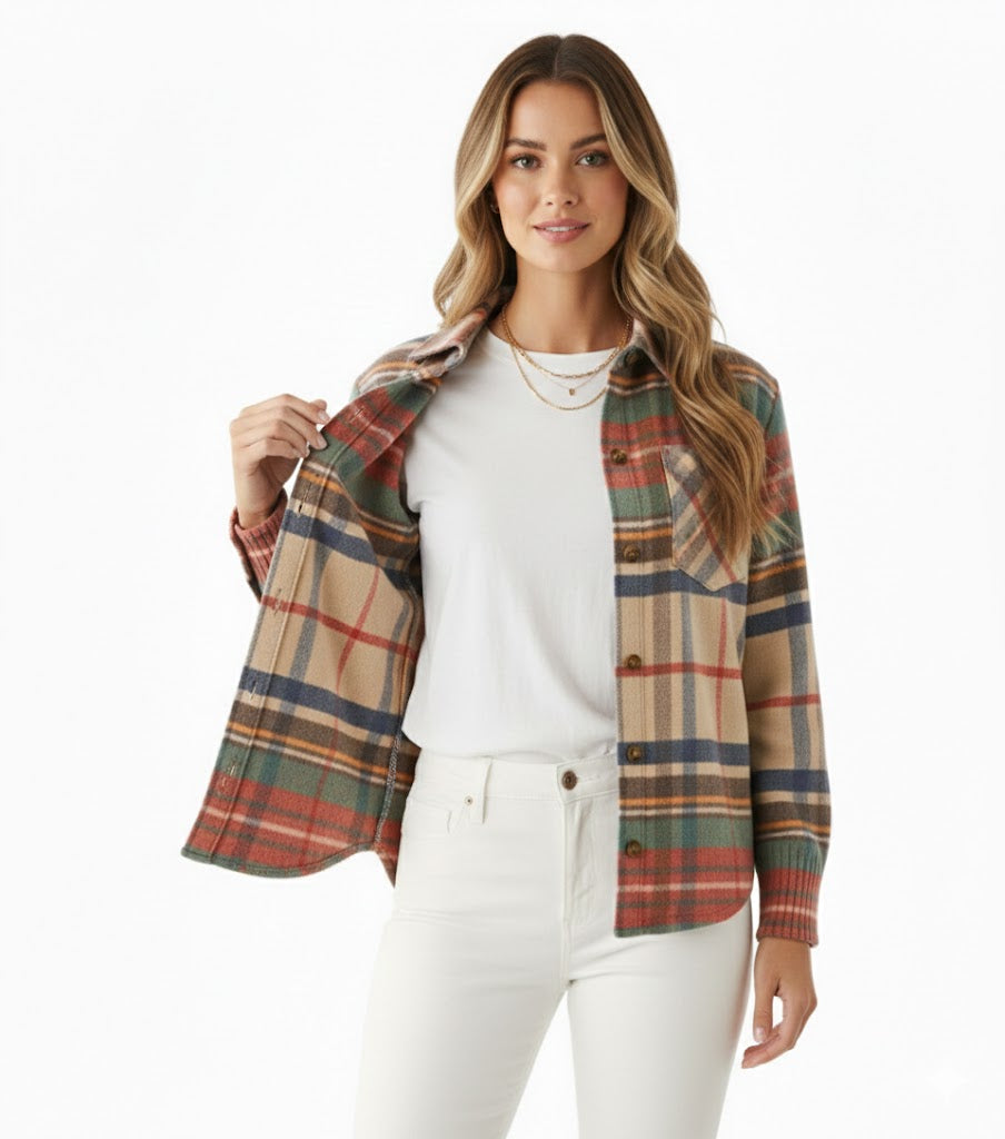 Júlia - Kockás blúz