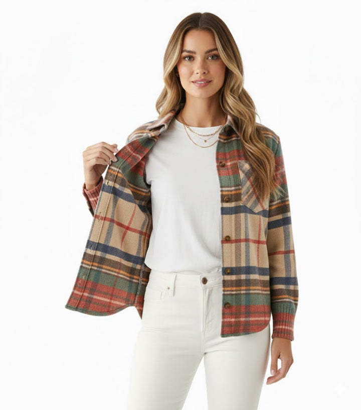 Júlia - Kockás blúz